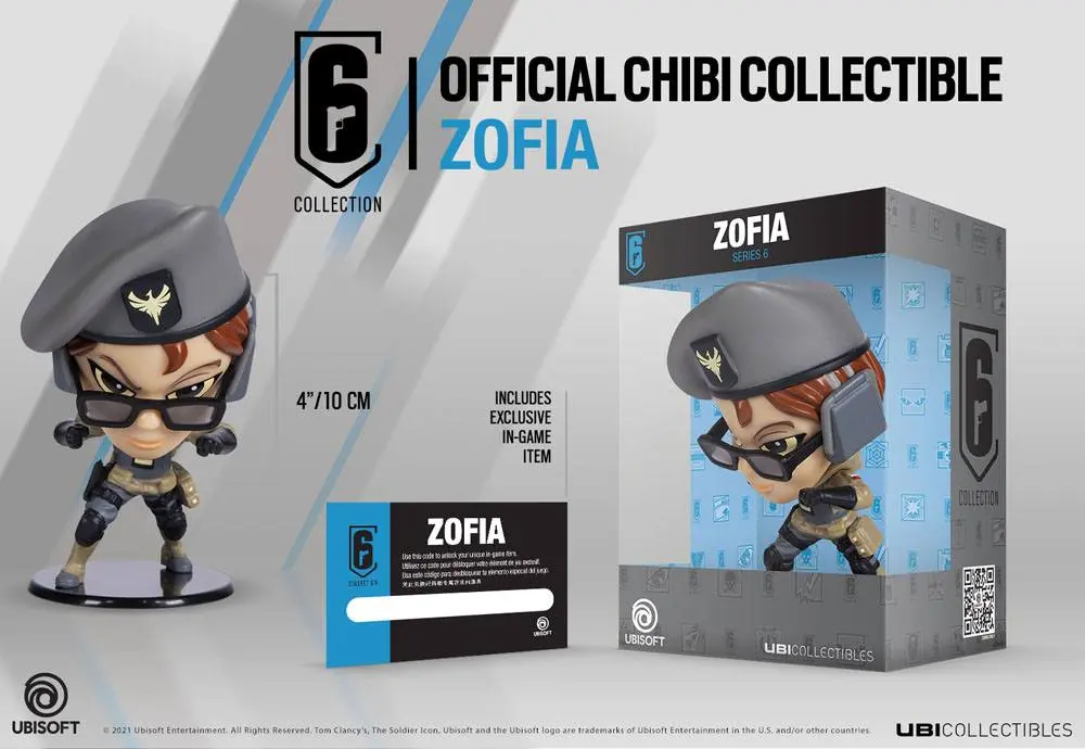 Rainbow Six Siege 6 Collection Chibi Figurica Serija 6 Zofia 10 cm fotografija izdelka