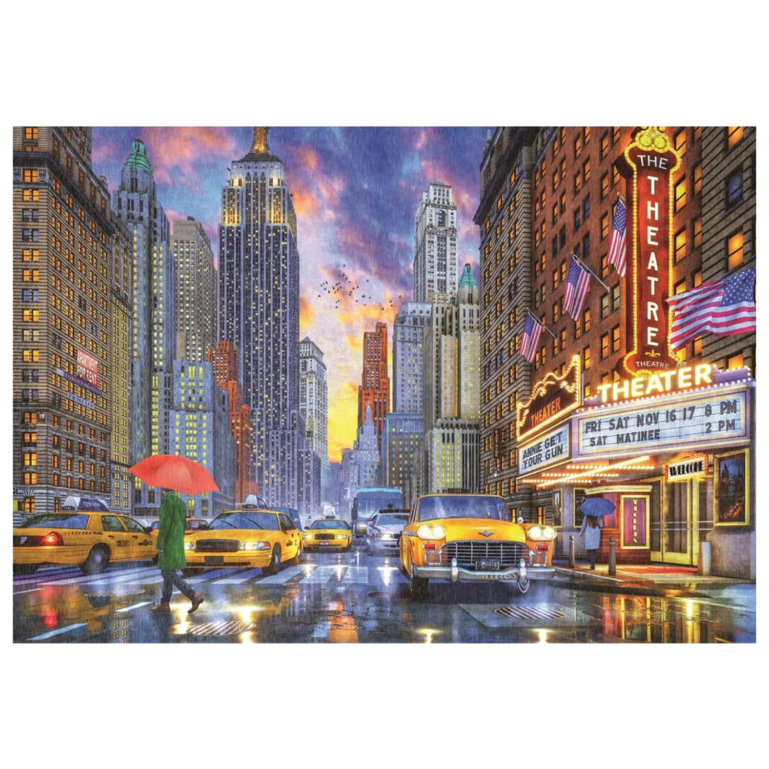 Rainy Manhattan sestavljanka 2000 kosov fotografija izdelka