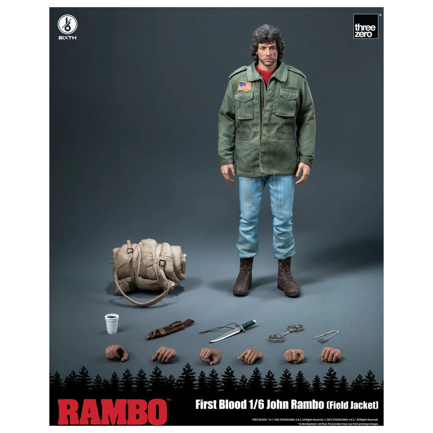 Rambo: First Blood akcijska figura 1/6 John Rambo (Field Jacket) 31 cm fotografija izdelka