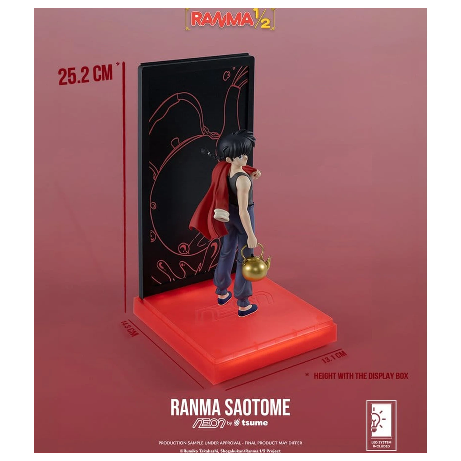 Ranma Neon figura 1/9 Ranma Saotome Boy 20 cm fotografija izdelka