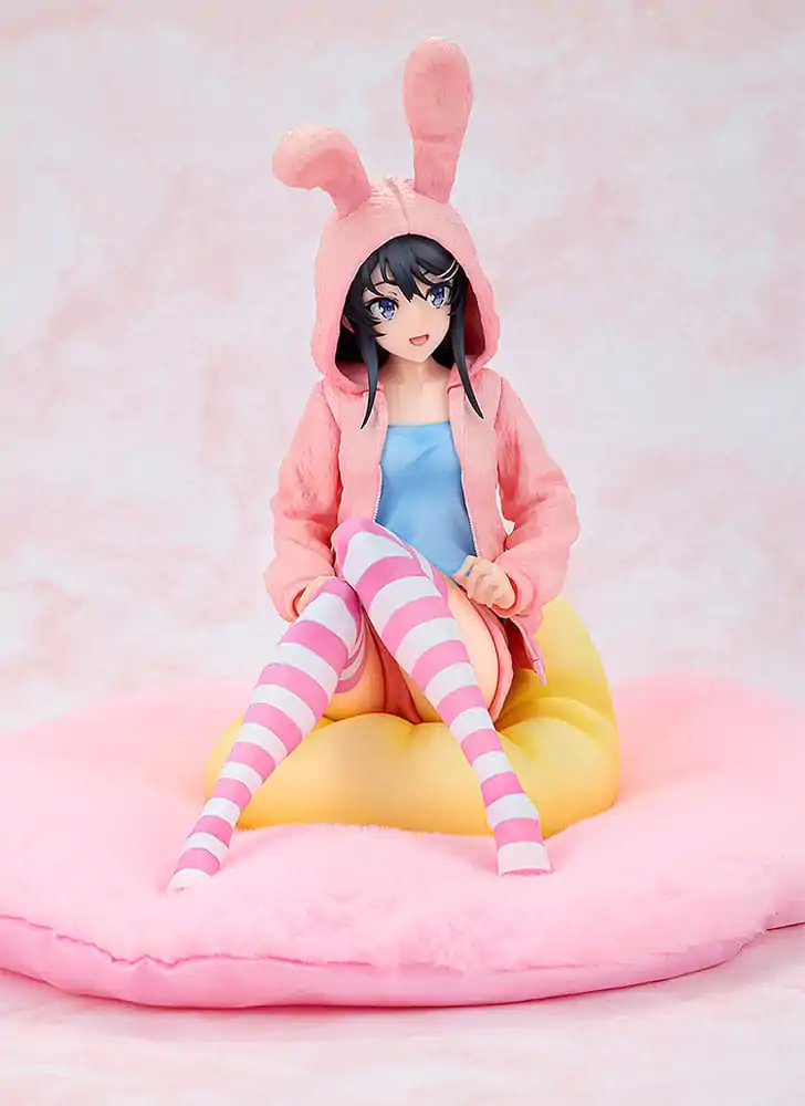 Rascal Does Not Dream of a Knapsack Kid PVC Kip 1/7 Mai Sakurajima Hoodie Look Rabbit Ears Ver. 18 cm fotografija izdelka