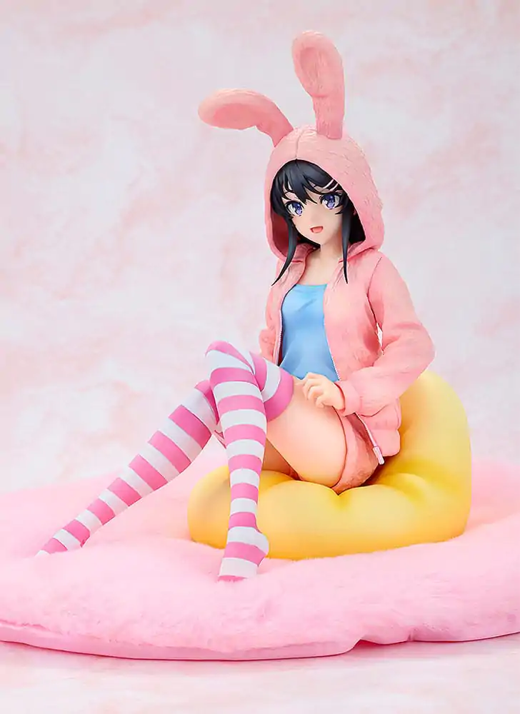 Rascal Does Not Dream of a Knapsack Kid PVC Kip 1/7 Mai Sakurajima Hoodie Look Rabbit Ears Ver. 18 cm fotografija izdelka