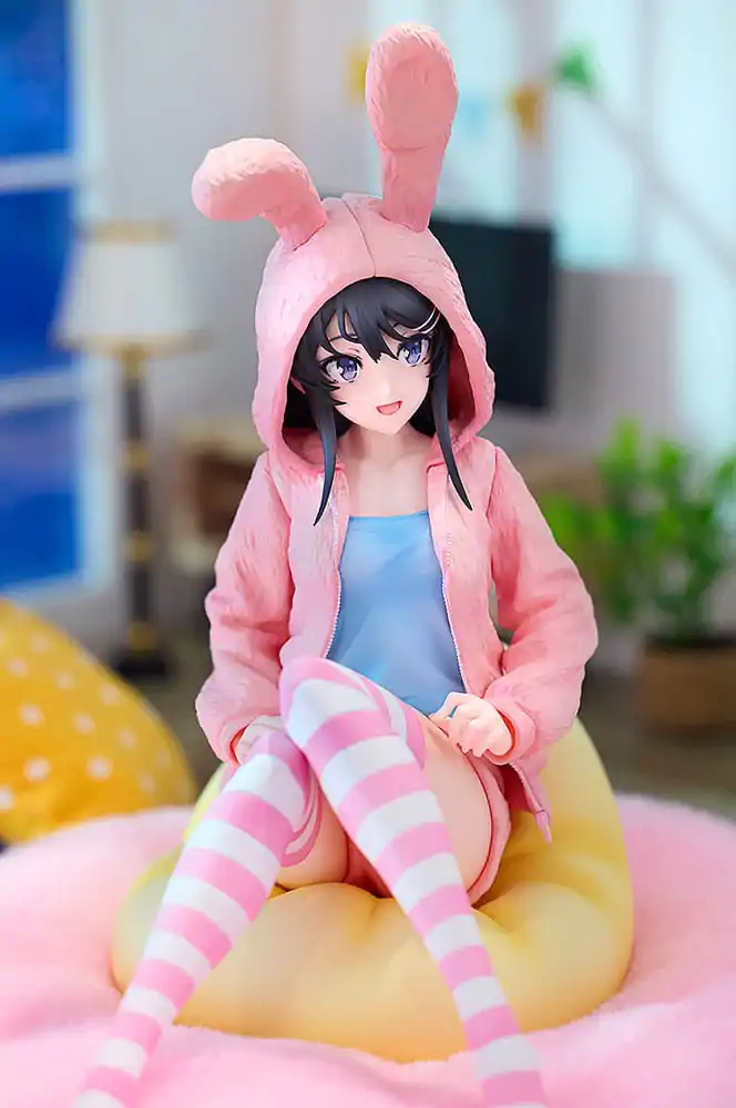 Rascal Does Not Dream of a Knapsack Kid PVC Kip 1/7 Mai Sakurajima Hoodie Look Rabbit Ears Ver. 18 cm fotografija izdelka