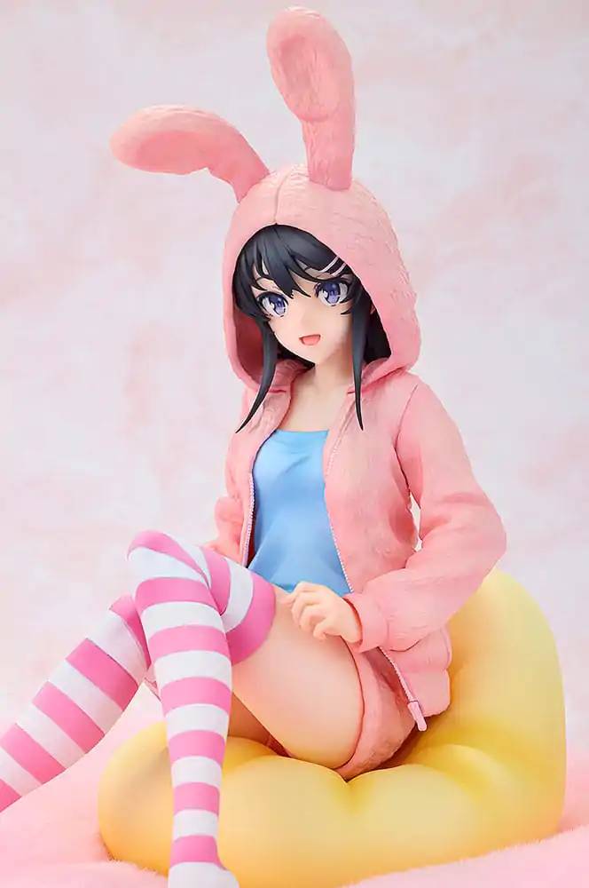 Rascal Does Not Dream of a Knapsack Kid PVC Kip 1/7 Mai Sakurajima Hoodie Look Rabbit Ears Ver. 18 cm fotografija izdelka