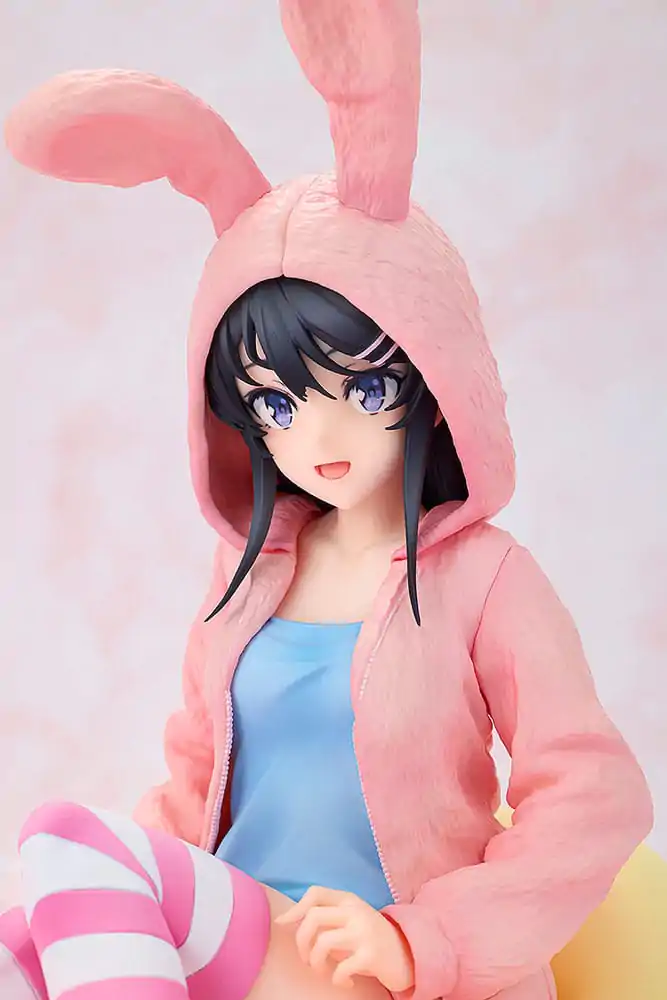 Rascal Does Not Dream of a Knapsack Kid PVC Kip 1/7 Mai Sakurajima Hoodie Look Rabbit Ears Ver. 18 cm fotografija izdelka