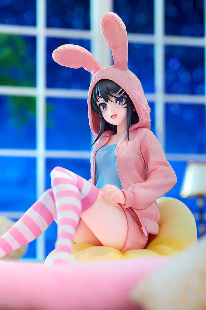 Rascal Does Not Dream of a Knapsack Kid PVC Kip 1/7 Mai Sakurajima Hoodie Look Rabbit Ears Ver. 18 cm fotografija izdelka