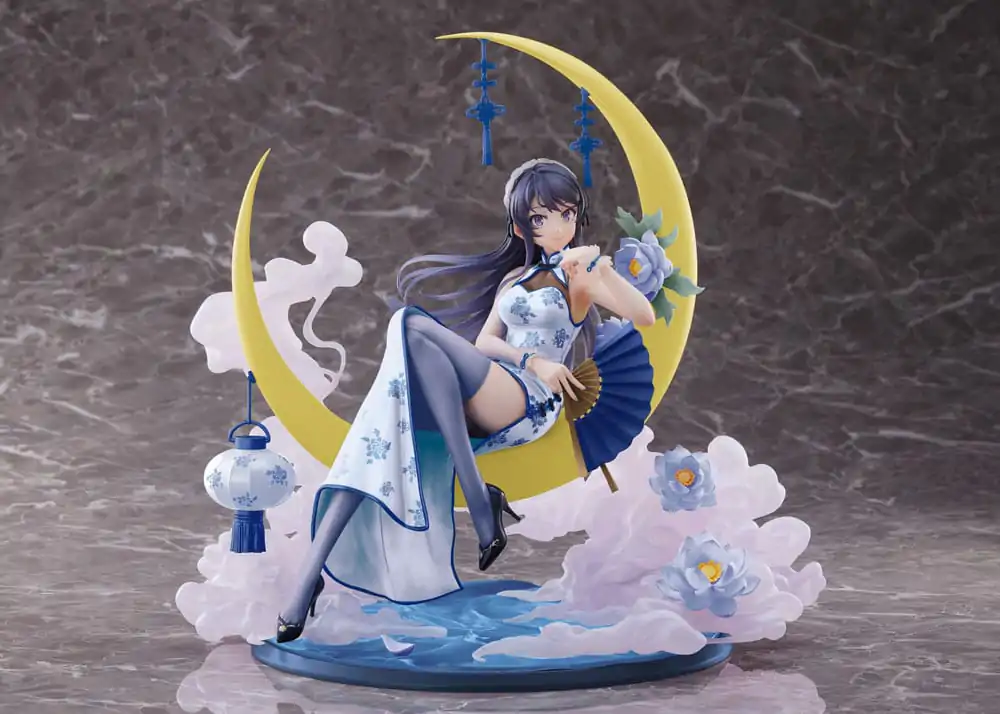 Rascal Does Not Dream of Bunny Girl Senpai PVC Kip 1/7 Mai Sakurajima White Mandarin Dress Ver. 25 cm fotografija izdelka