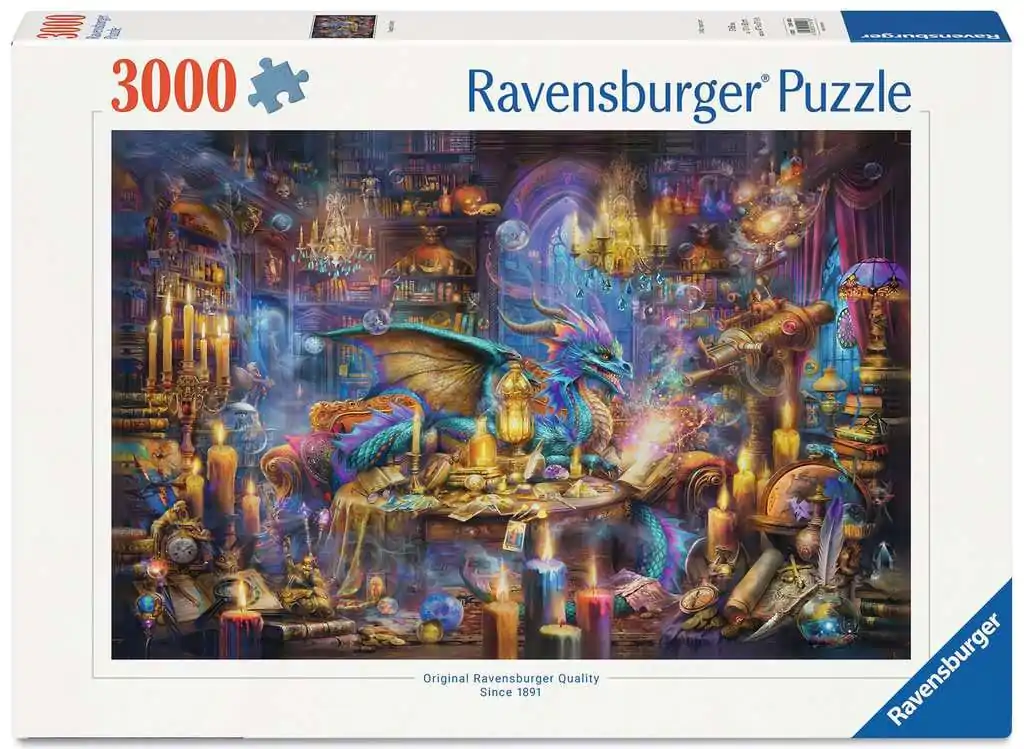 Ravensburger Jigsaw Puzzle Dragon's Library (3000 kosov) fotografija izdelka