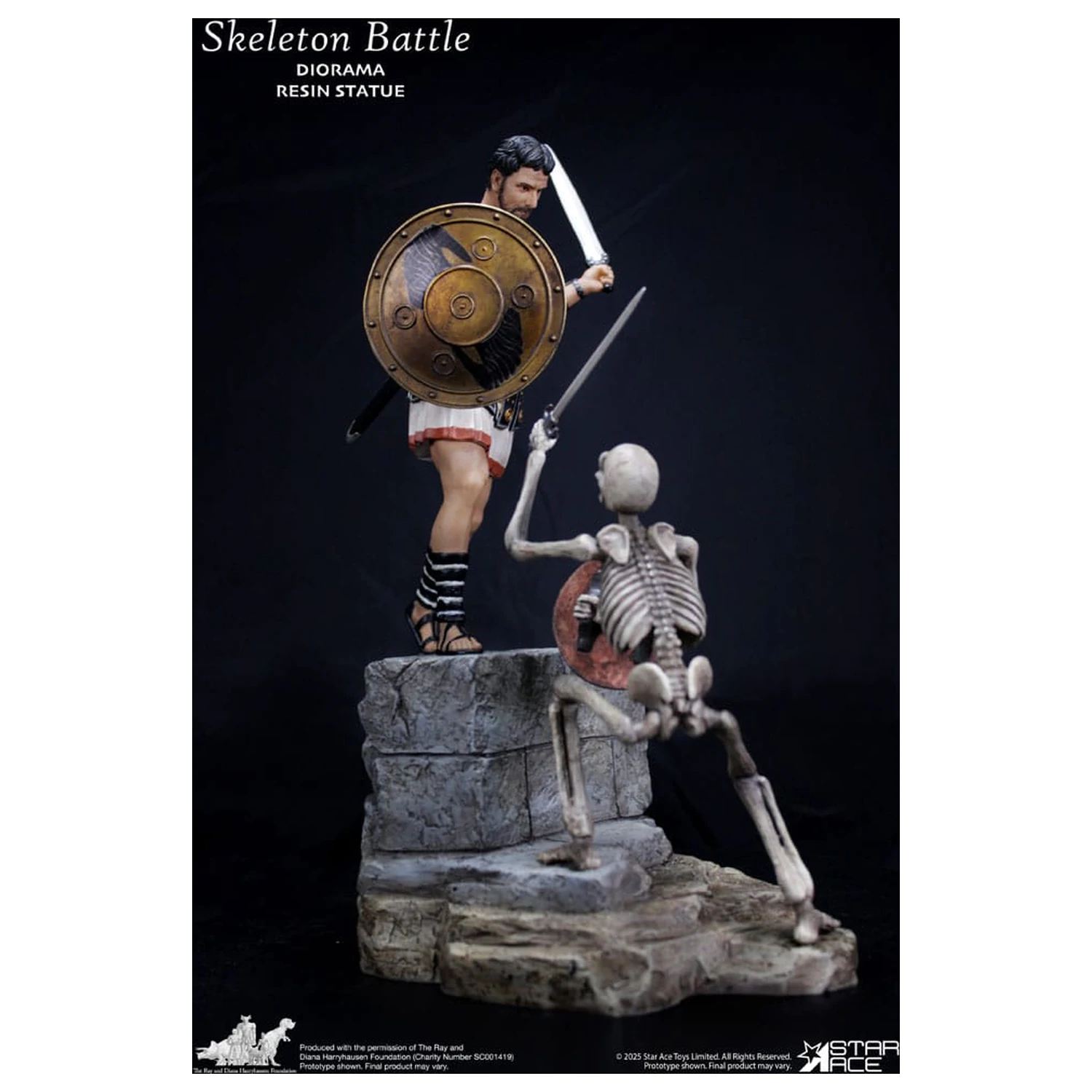 Ray Harryhausen diorama 1/8 scena bitke okostnjakov 30 cm fotografija izdelka