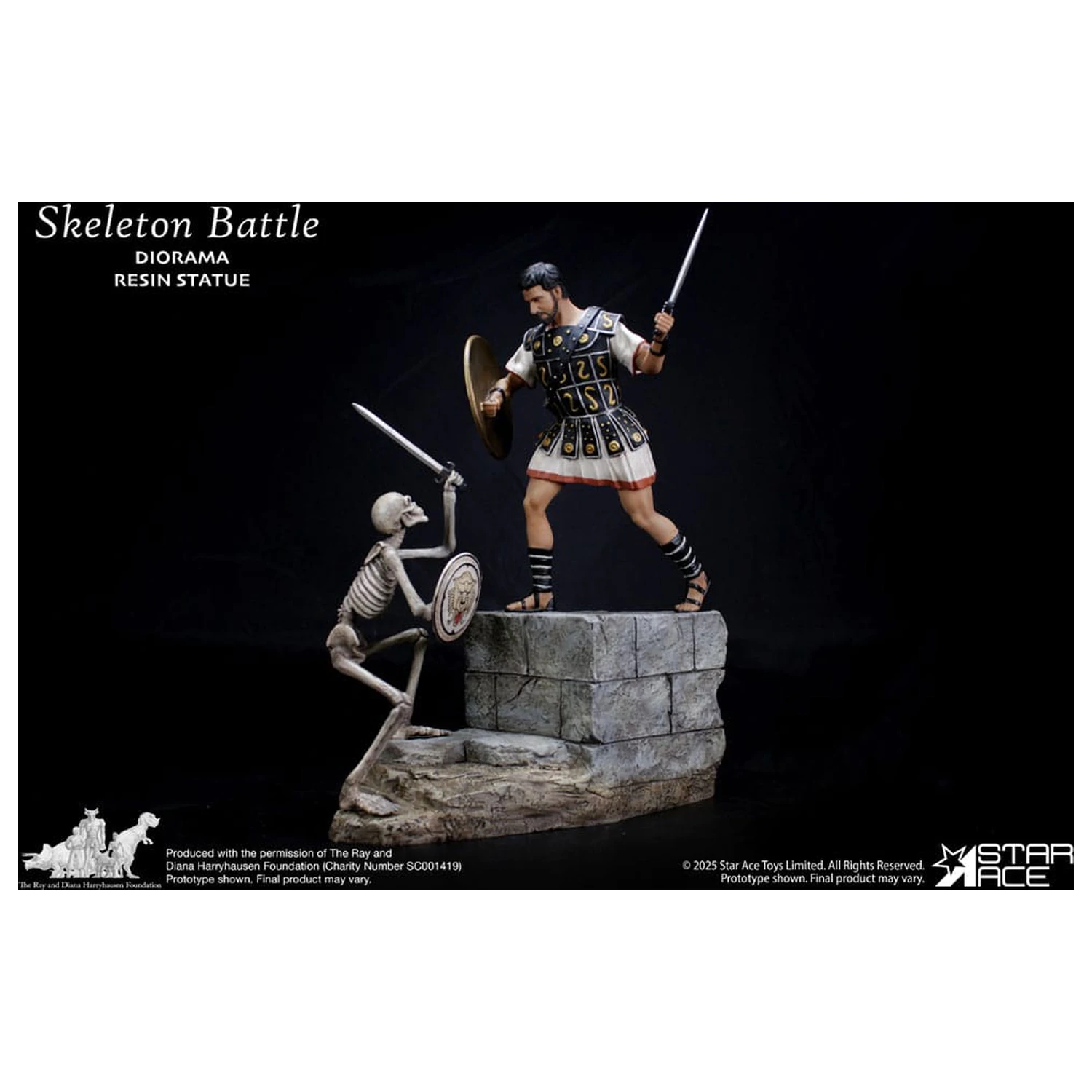 Ray Harryhausen diorama 1/8 scena bitke okostnjakov 30 cm fotografija izdelka