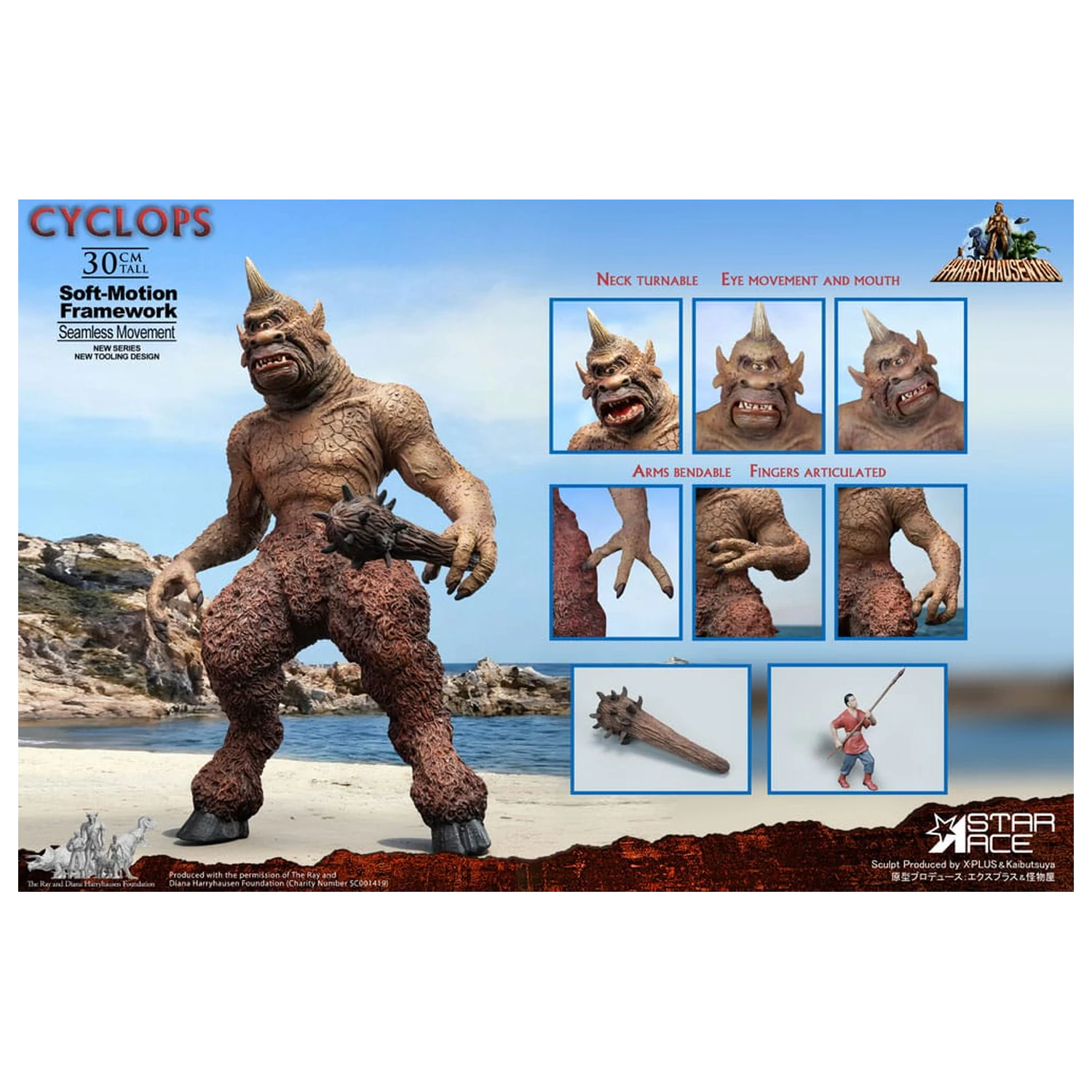Ray Harryhausen Soft-Motion Series Kip Cyclops 30 cm fotografija izdelka