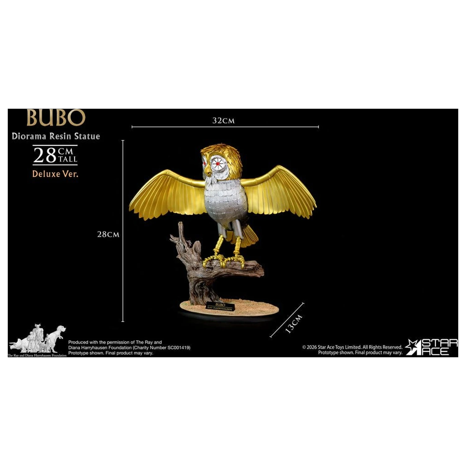 Ray Harryhausens Diorama Resin kip Bubo Deluxe Ver. 28 cm fotografija izdelka