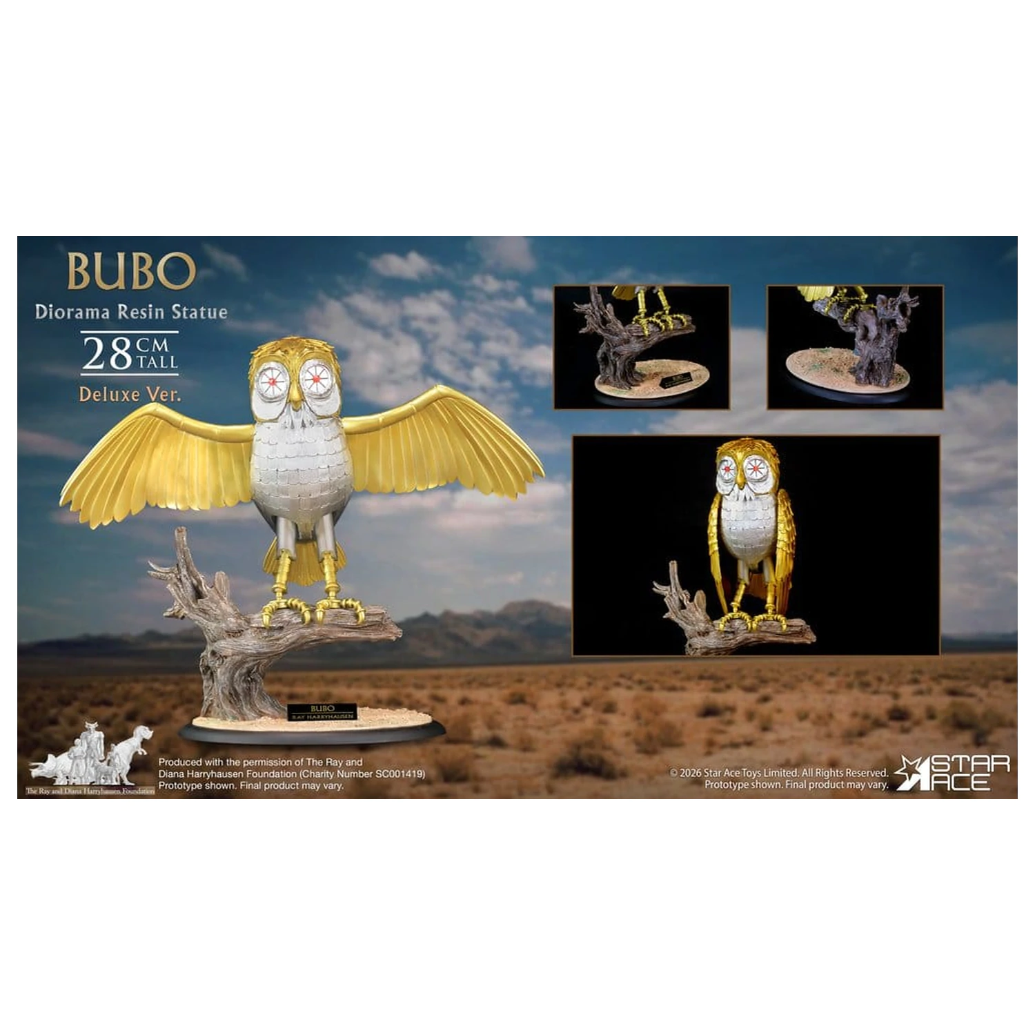 Ray Harryhausens Diorama Resin kip Bubo Deluxe Ver. 28 cm fotografija izdelka