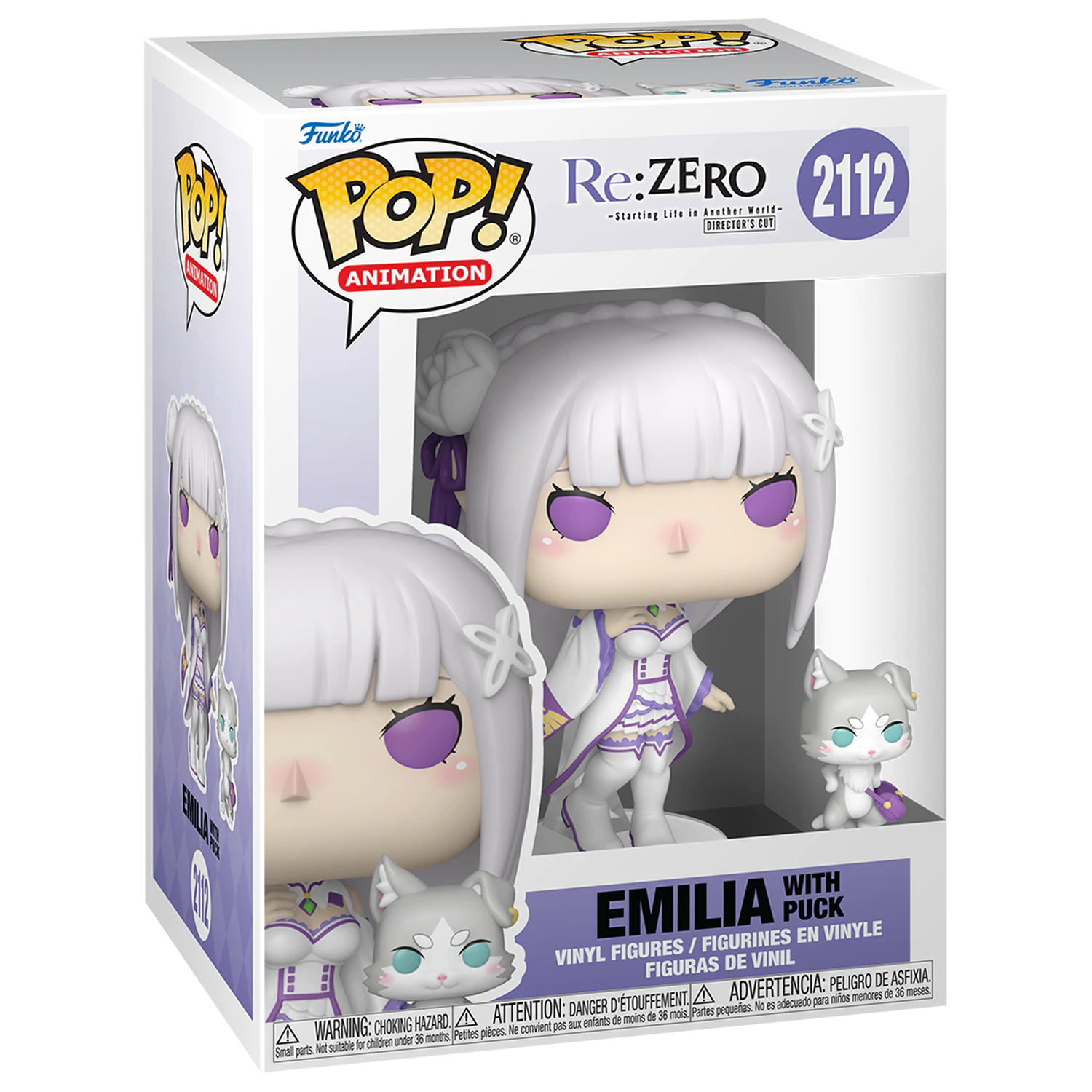 Re:Zero Funko POP!&Buddy Animation vinilna figura Emilia w/Puck 9 cm fotografija izdelka
