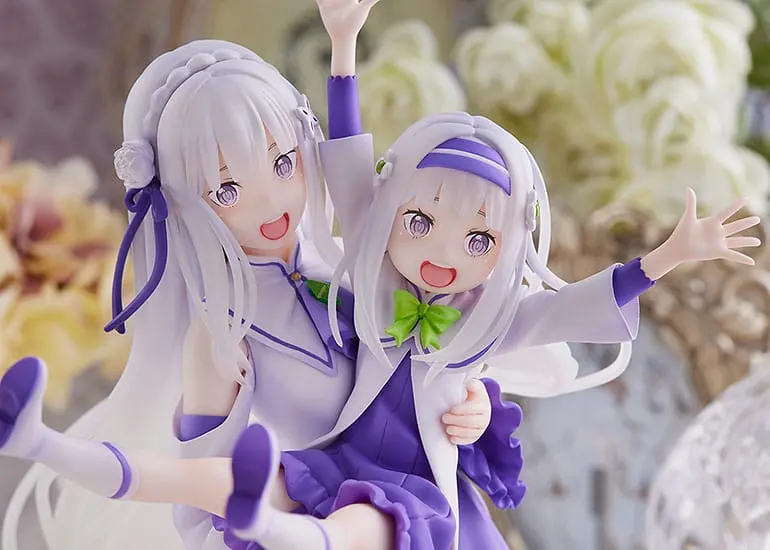 Re:Zero Starting Life in Another World PVC kip 1/7 Emilia & Childhood Emilia 24 cm fotografija izdelka