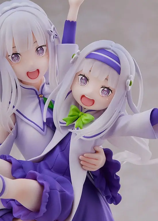 Re:Zero Starting Life in Another World PVC kip 1/7 Emilia & Childhood Emilia 24 cm fotografija izdelka