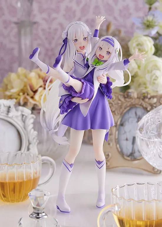 Re:Zero Starting Life in Another World PVC kip 1/7 Emilia & Childhood Emilia 24 cm fotografija izdelka