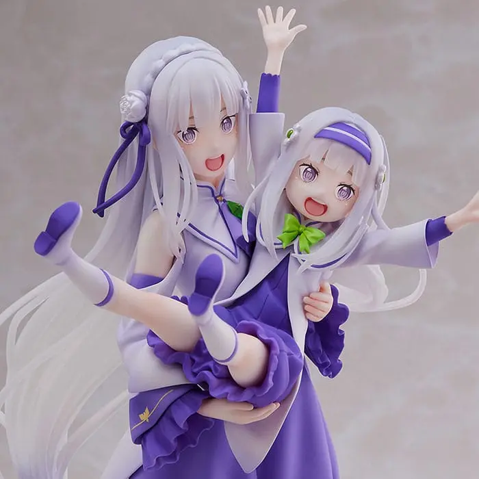 Re:Zero Starting Life in Another World PVC kip 1/7 Emilia & Childhood Emilia 24 cm fotografija izdelka