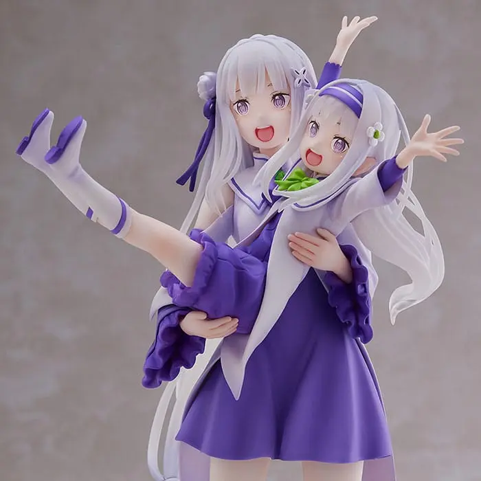 Re:Zero Starting Life in Another World PVC kip 1/7 Emilia & Childhood Emilia 24 cm fotografija izdelka