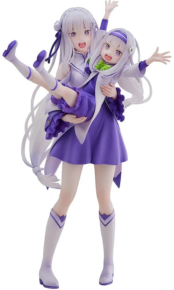 Re:Zero Starting Life in Another World PVC kip 1/7 Emilia & Childhood Emilia 24 cm fotografija izdelka