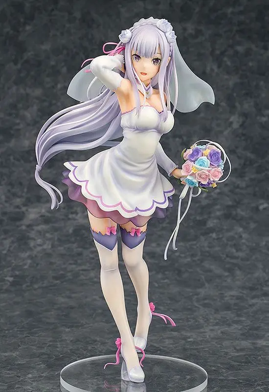 Re:ZERO -Starting Life in Another World- PVC Kip 1/7 Emilia Wedding Ver. 25 cm fotografija izdelka