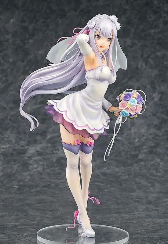 Re:ZERO -Starting Life in Another World- PVC Kip 1/7 Emilia Wedding Ver. 25 cm fotografija izdelka