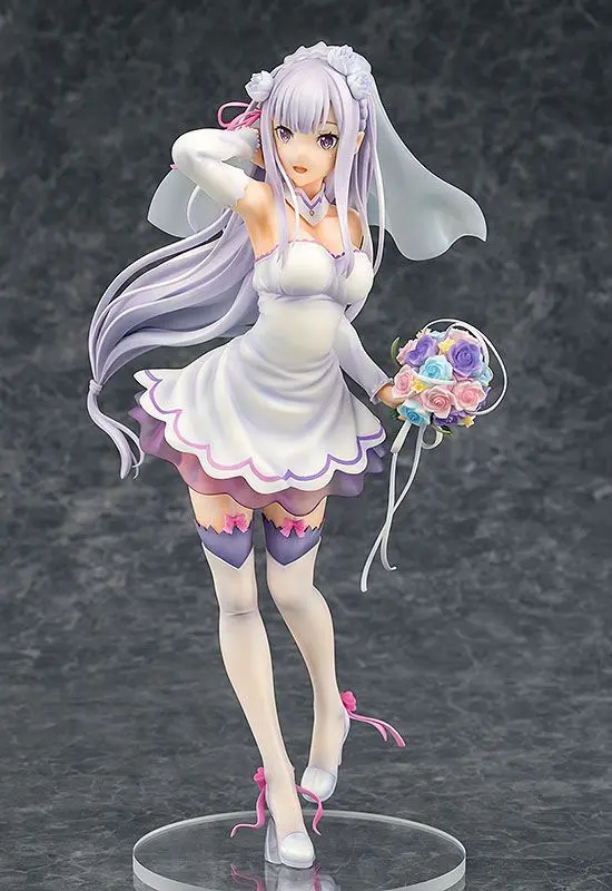 Re:ZERO -Starting Life in Another World- PVC Kip 1/7 Emilia Wedding Ver. 25 cm fotografija izdelka