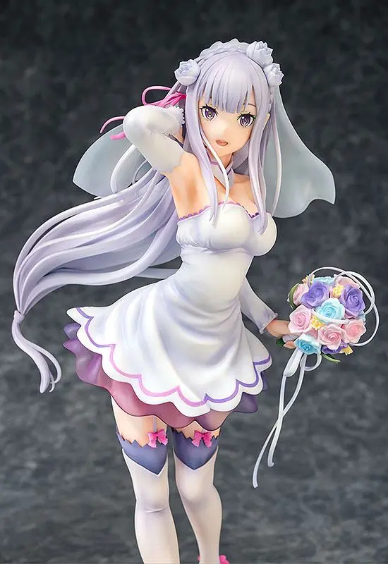 Re:ZERO -Starting Life in Another World- PVC Kip 1/7 Emilia Wedding Ver. 25 cm fotografija izdelka