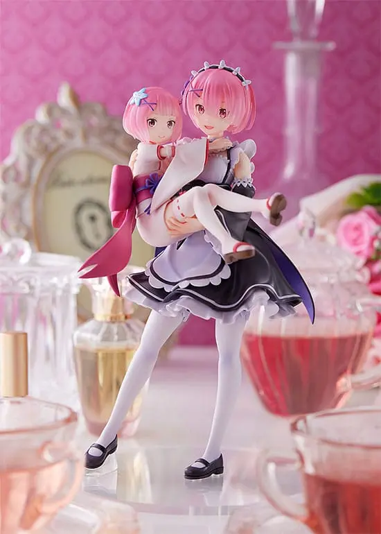 Re:Zero Starting Life in Another World PVC kip 1/7 Ram & Childhood Ram 23 cm fotografija izdelka