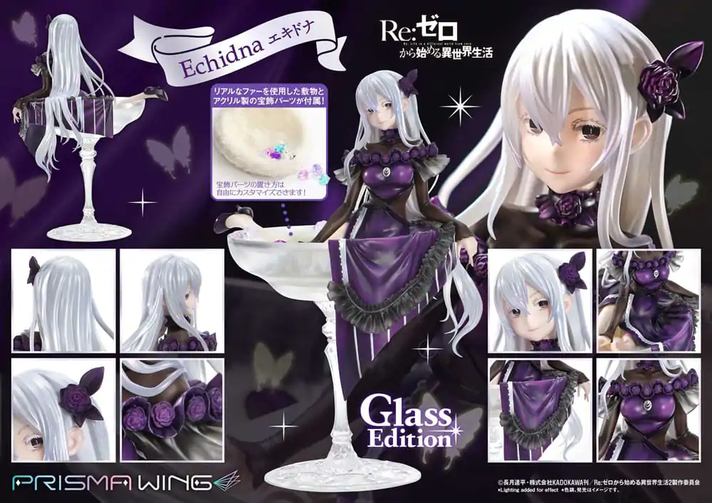 Re:ZERO Starting Life in Another World Prisma Wing PVC kip 1/7 Echidna Glass Edition 24 cm fotografija izdelka