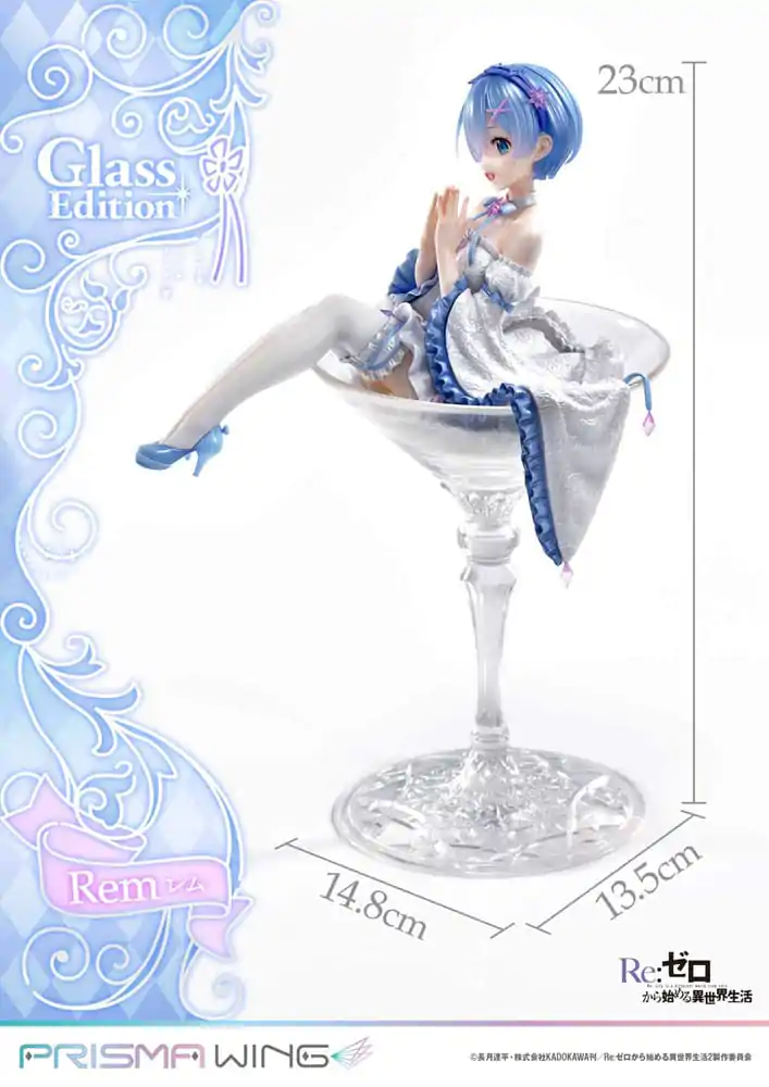 Re:Zero - Starting Life in Another World Prisma Wing PVC kip 1/7 Rem Glass Edition 23 cm fotografija izdelka