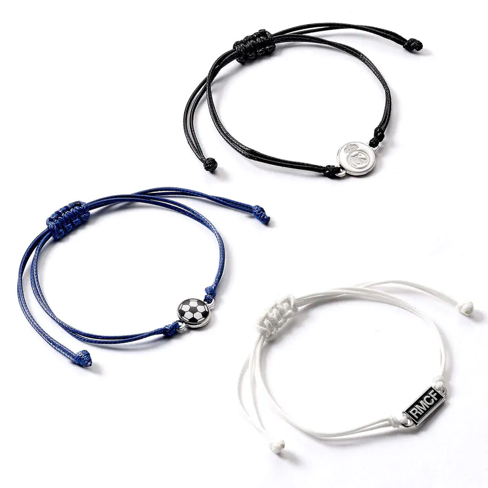 Real Madrid Set prijateljstva 3 zapestnice fotografija izdelka