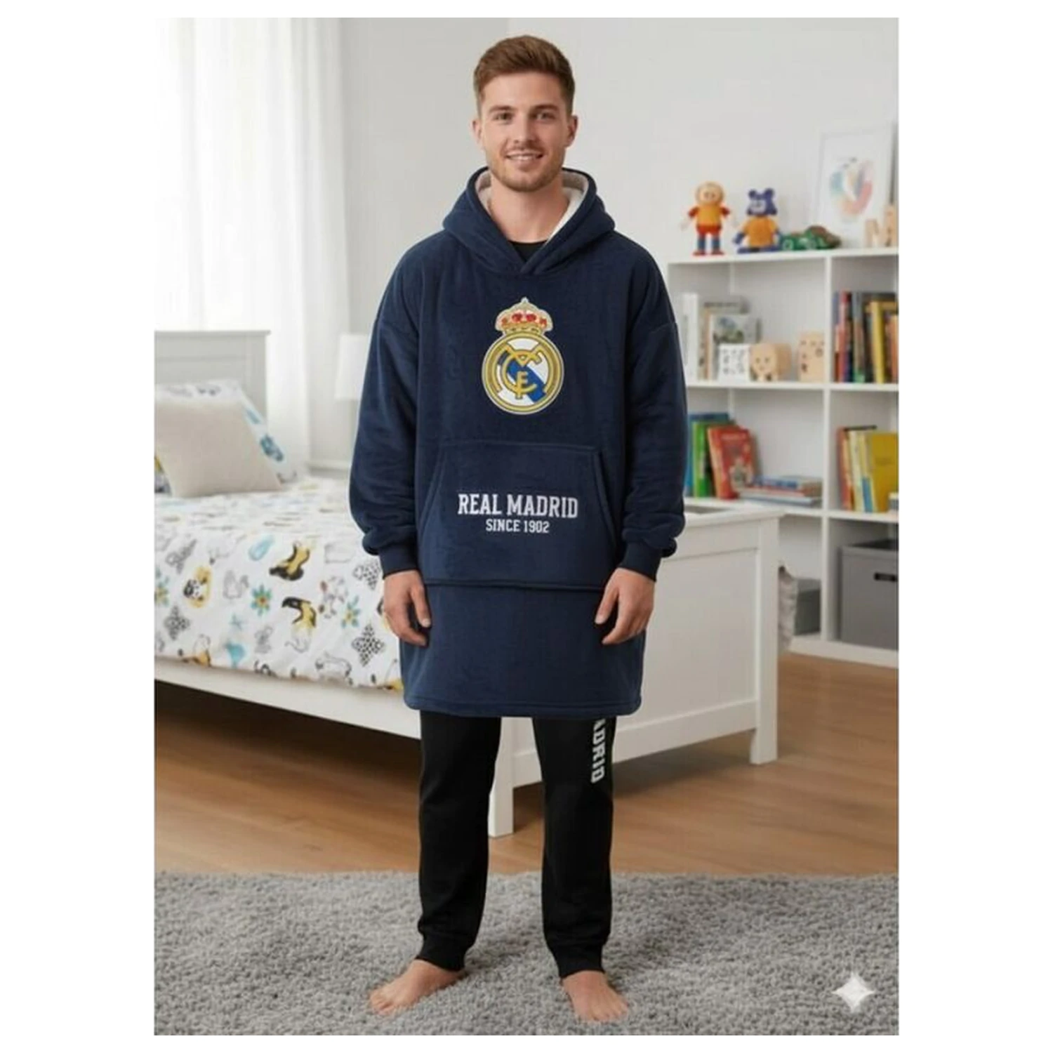 Real Madrid oversize pulover plašč za odrasle fotografija izdelka