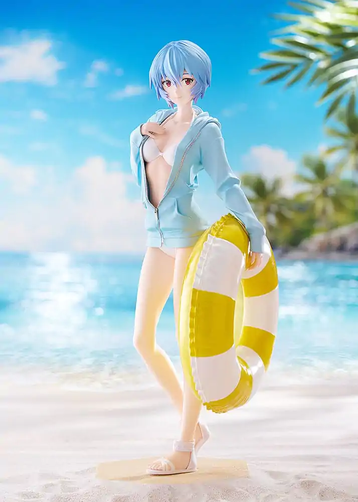 Rebuild of Evangelion Pop Up Parade L PVC kip Beach Queens: Rei Ayanami 22 cm fotografija izdelka