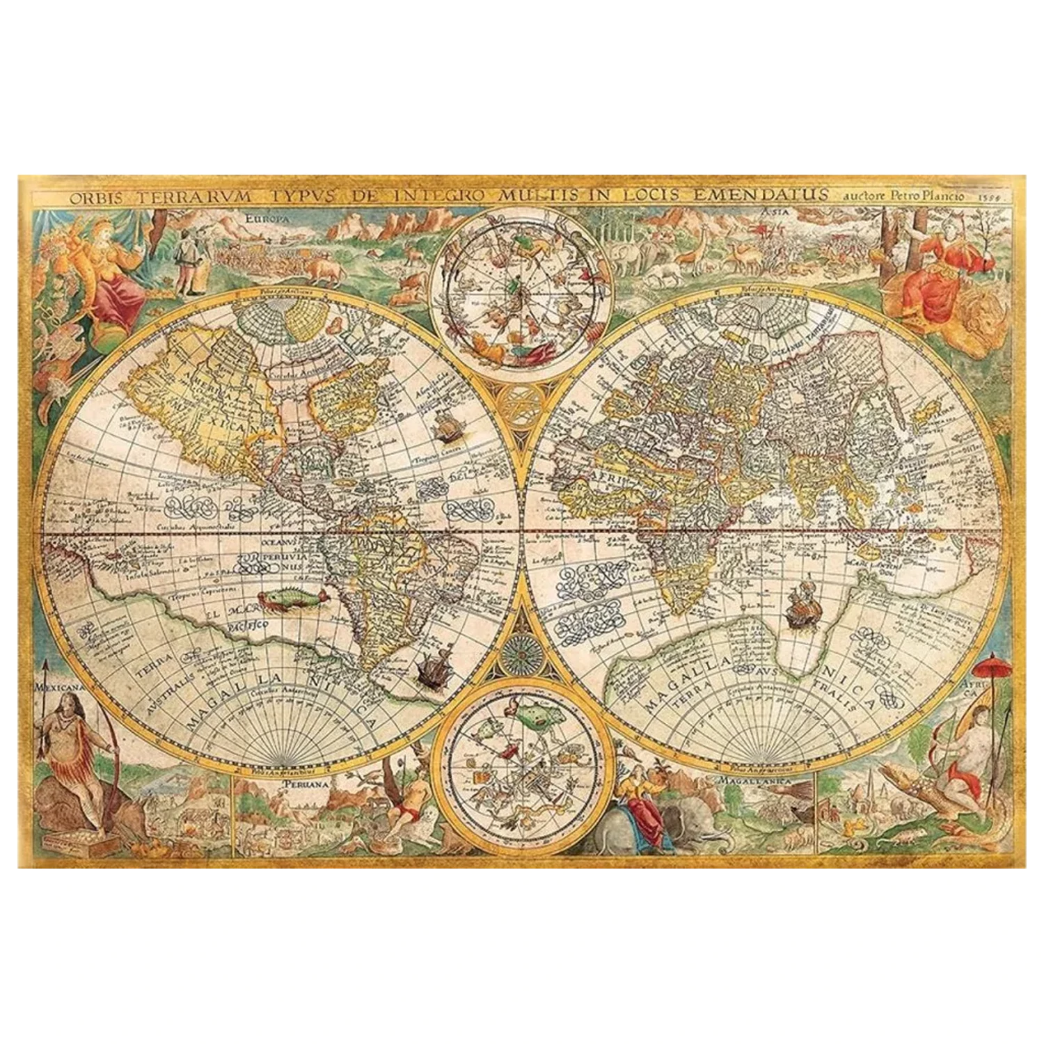 Old Map Ancient sestavljanka z 2000 kosi fotografija izdelka