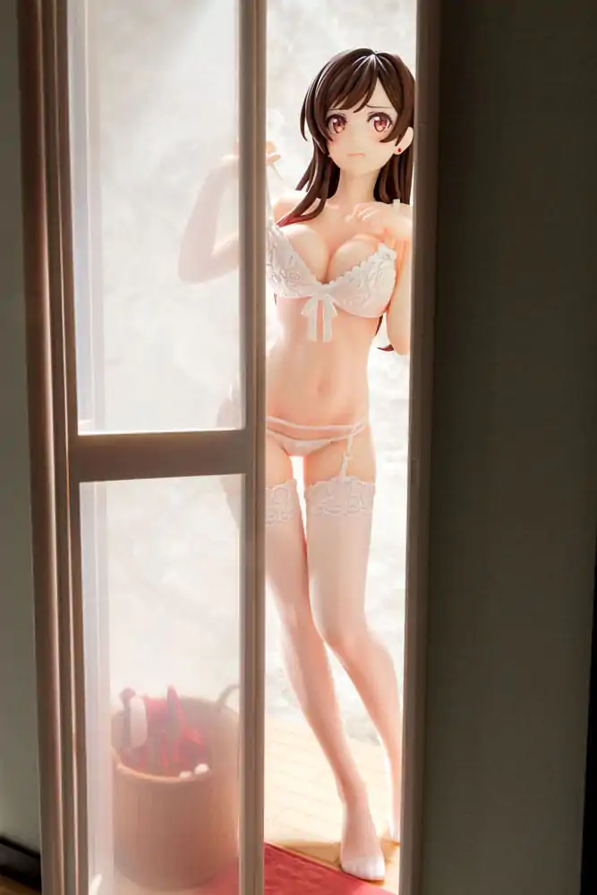 Rent-A-Girlfriend PVC kip 1/6 Chizuru Mizuhara prosojna figura v perilu angelsko bela Ver. 23 cm fotografija izdelka