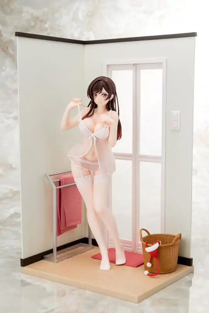 Rent-A-Girlfriend PVC kip 1/6 Chizuru Mizuhara prosojna figura v perilu angelsko bela Ver. 23 cm fotografija izdelka