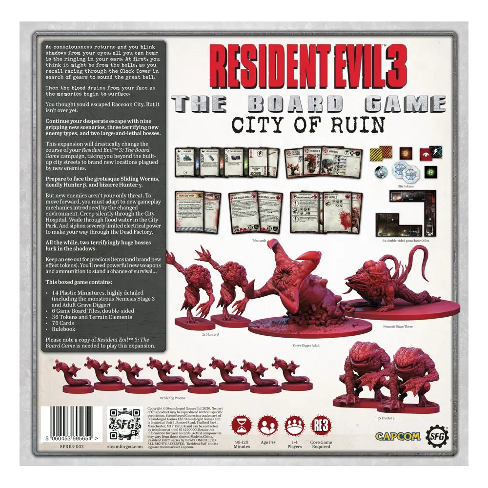 Resident Evil 3 The Board Game *Razširitev* The City of Ruin *English Version* fotografija izdelka