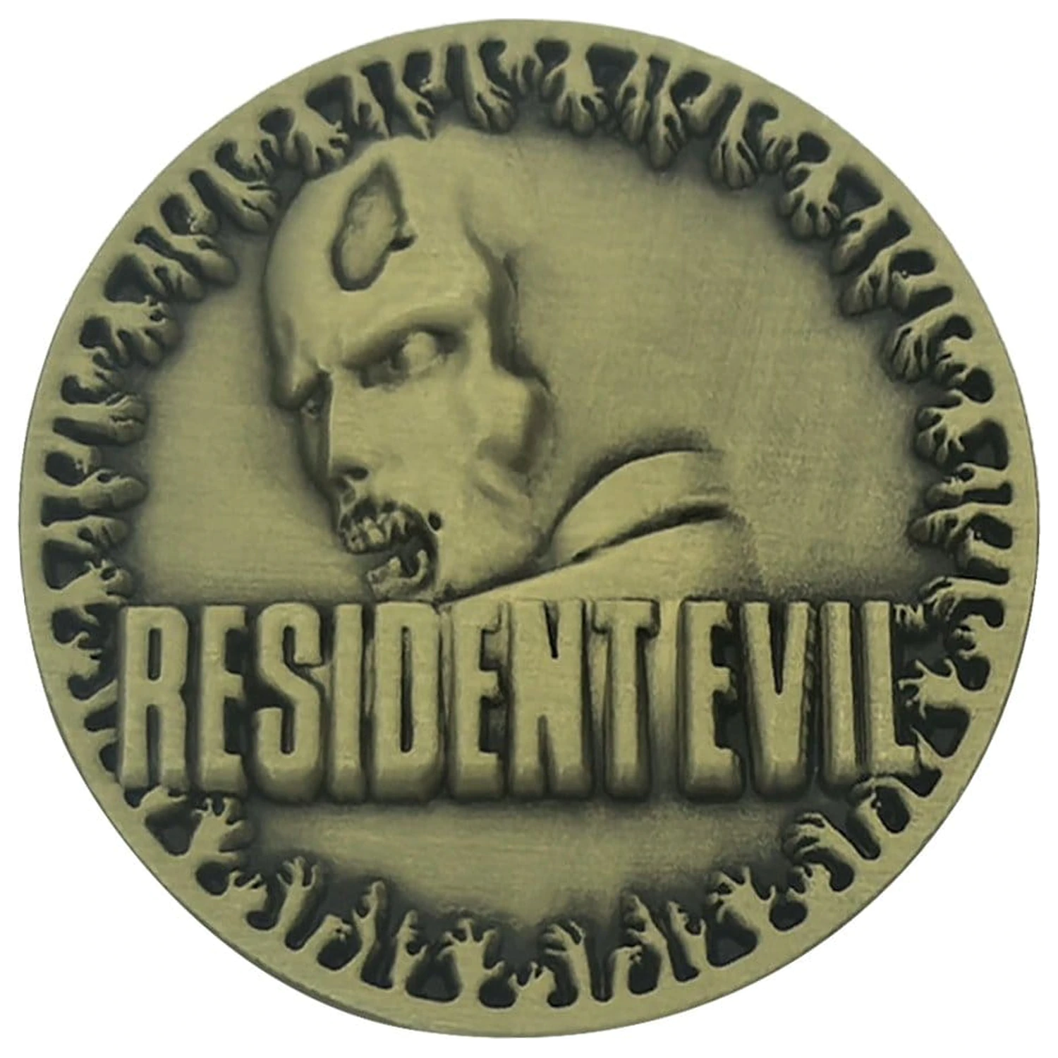 Resident Evil zbirateljski kovanec 30. obletnica antična medenina fotografija izdelka
