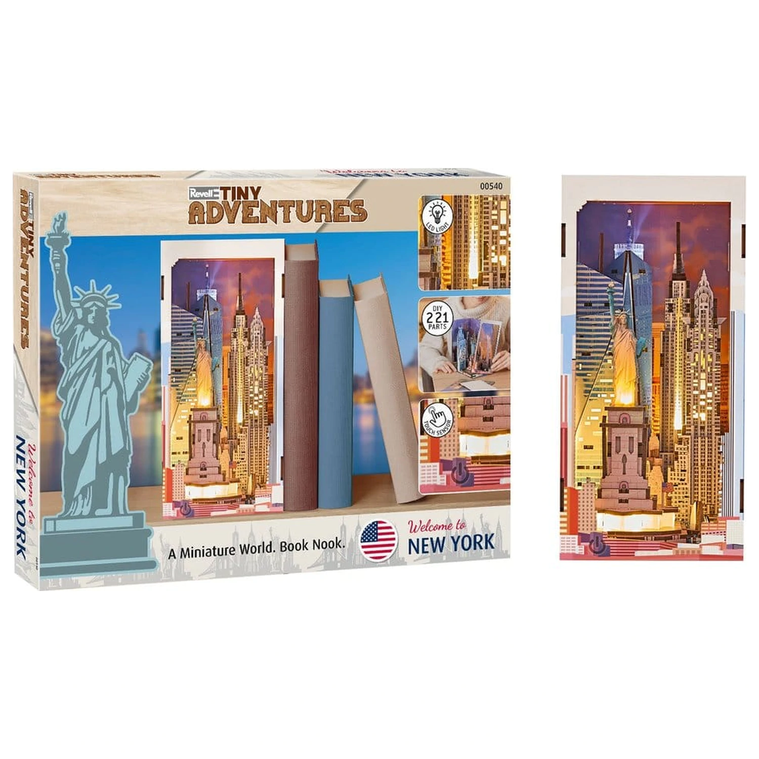 Revell Tiny Adventures Book Nook Mini Diorama New York 18 cm fotografija izdelka