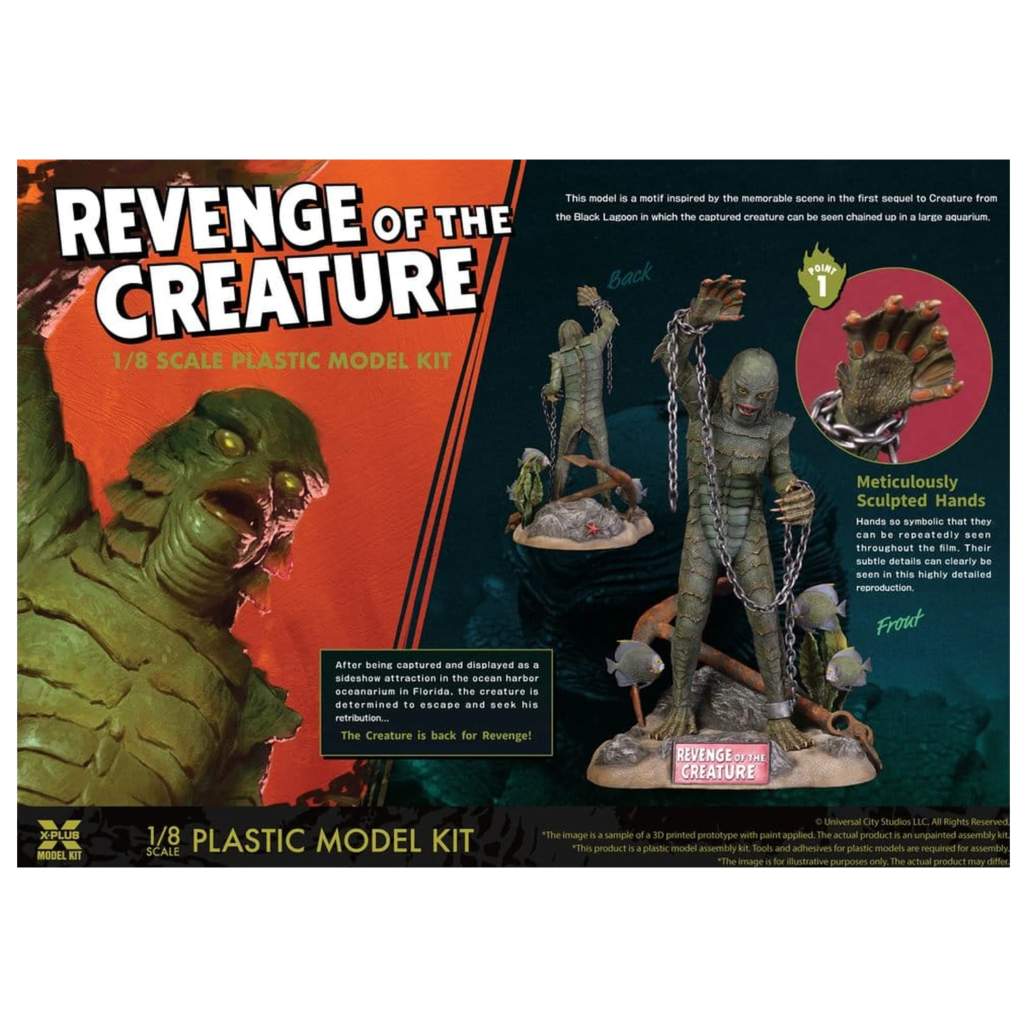 Revenge of the Creature komplet plastičnih modelov 1/8 Revenge of the Creature 28 cm (reprodukcija) fotografija izdelka
