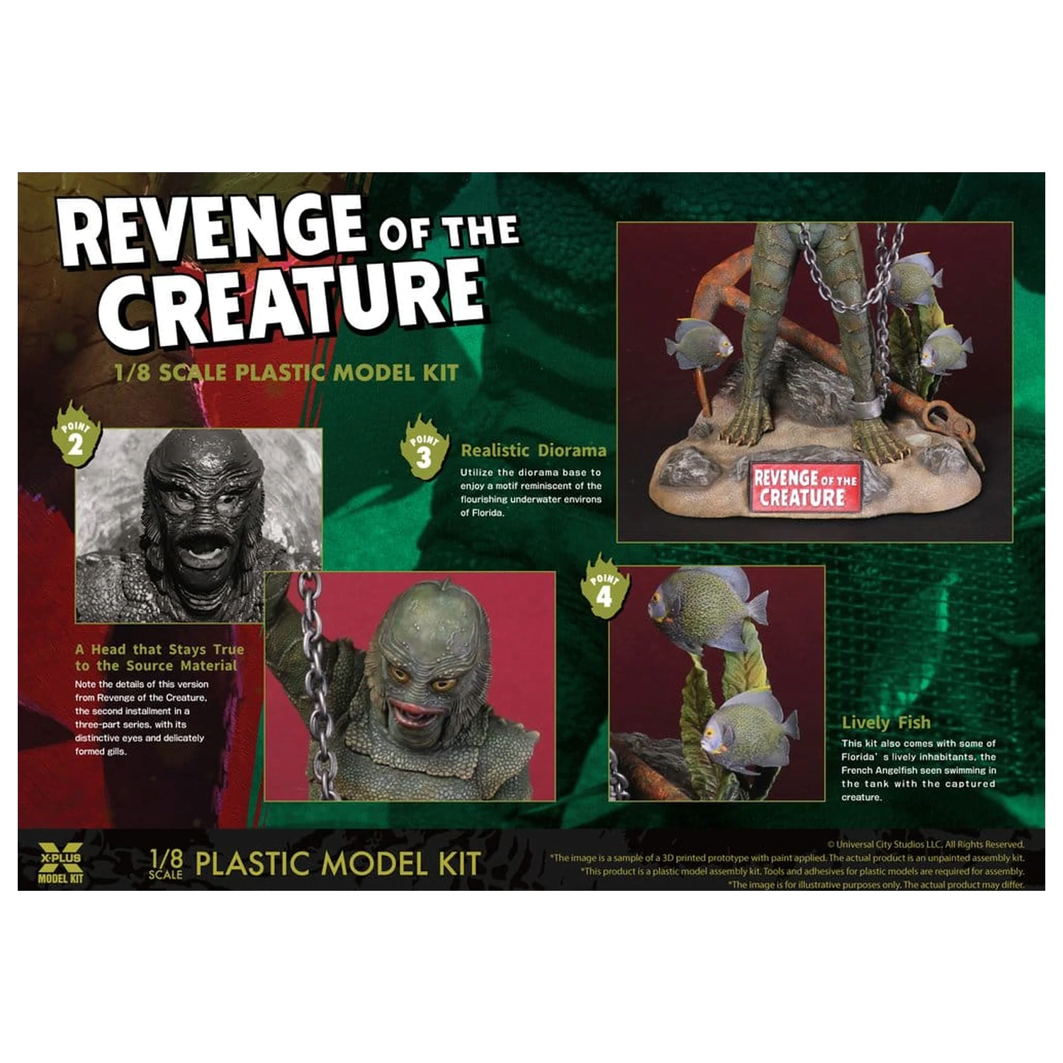 Revenge of the Creature komplet plastičnih modelov 1/8 Revenge of the Creature 28 cm (reprodukcija) fotografija izdelka