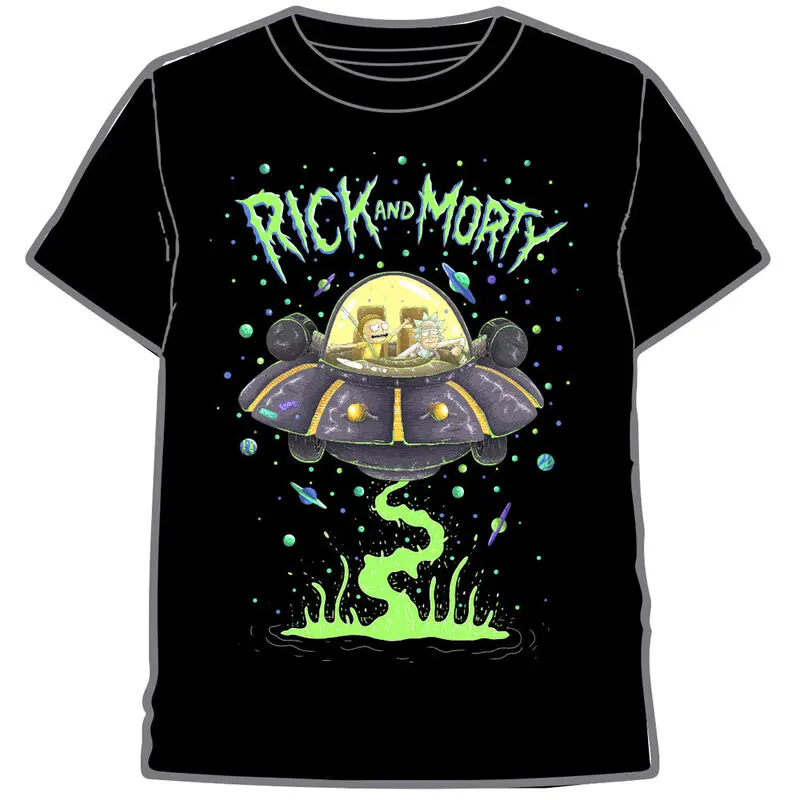 Rick and Morty Spaceship majica za odrasle fotografija izdelka