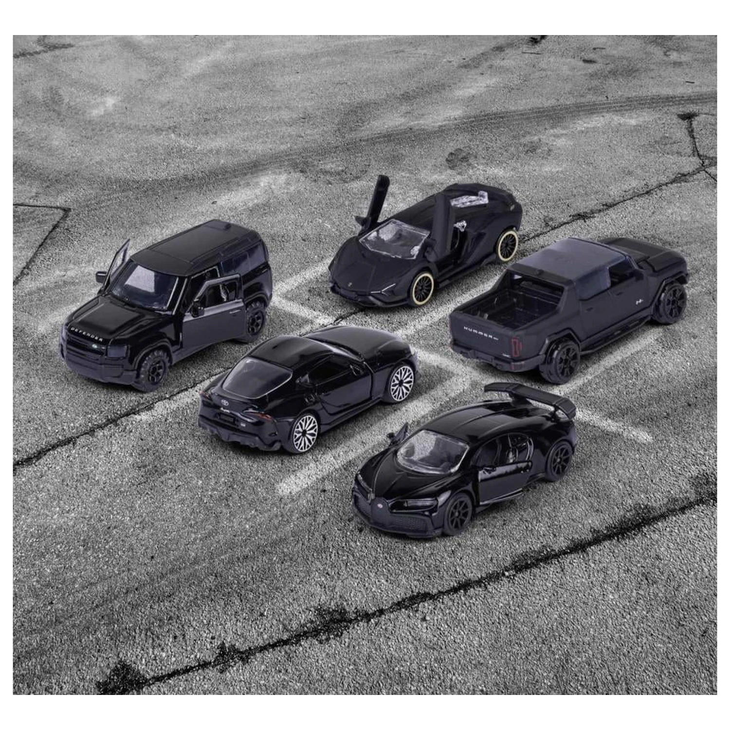 RIDE COOL Black Edition komplet 5 miniaturnih avtomobilov 1:64 fotografija izdelka