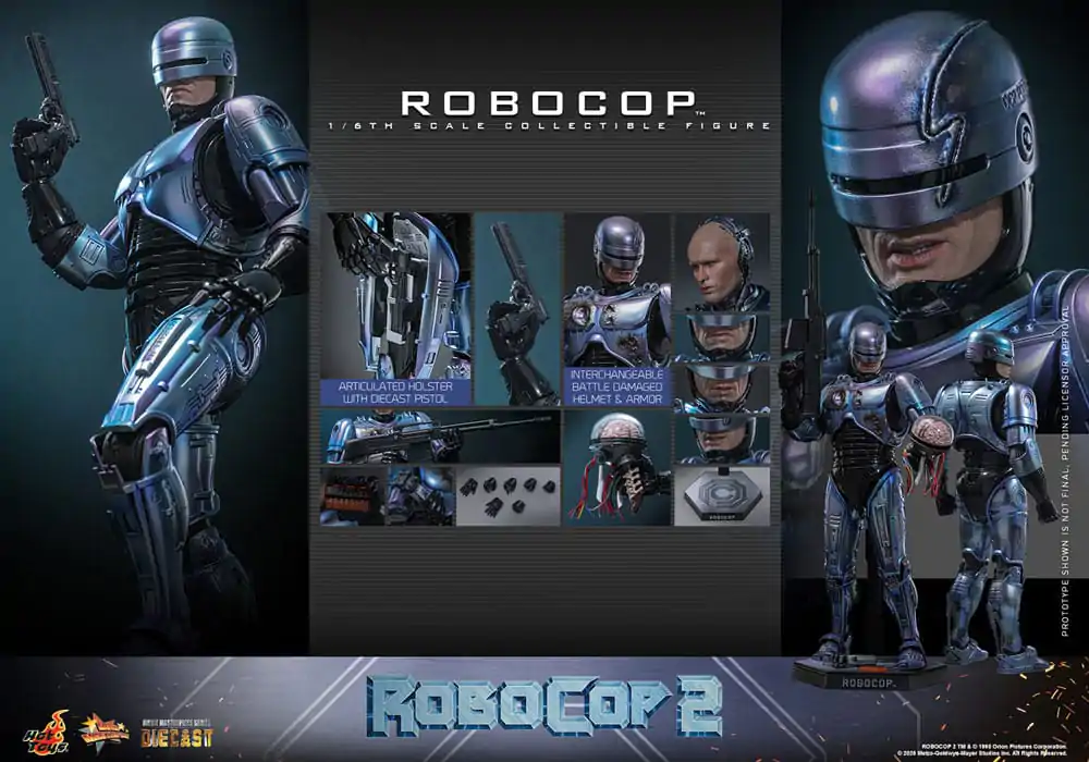 RoboCop 2 Movie Masterpiece akcijska figura iz lite kovine 1/6 RoboCop 30 cm fotografija izdelka