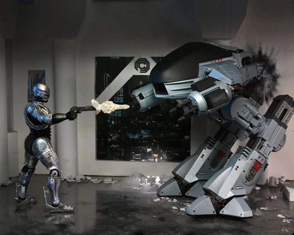 Akcijska figura RoboCop Ultimate Battle Damaged RoboCop s stolom 18 cm fotografija izdelka