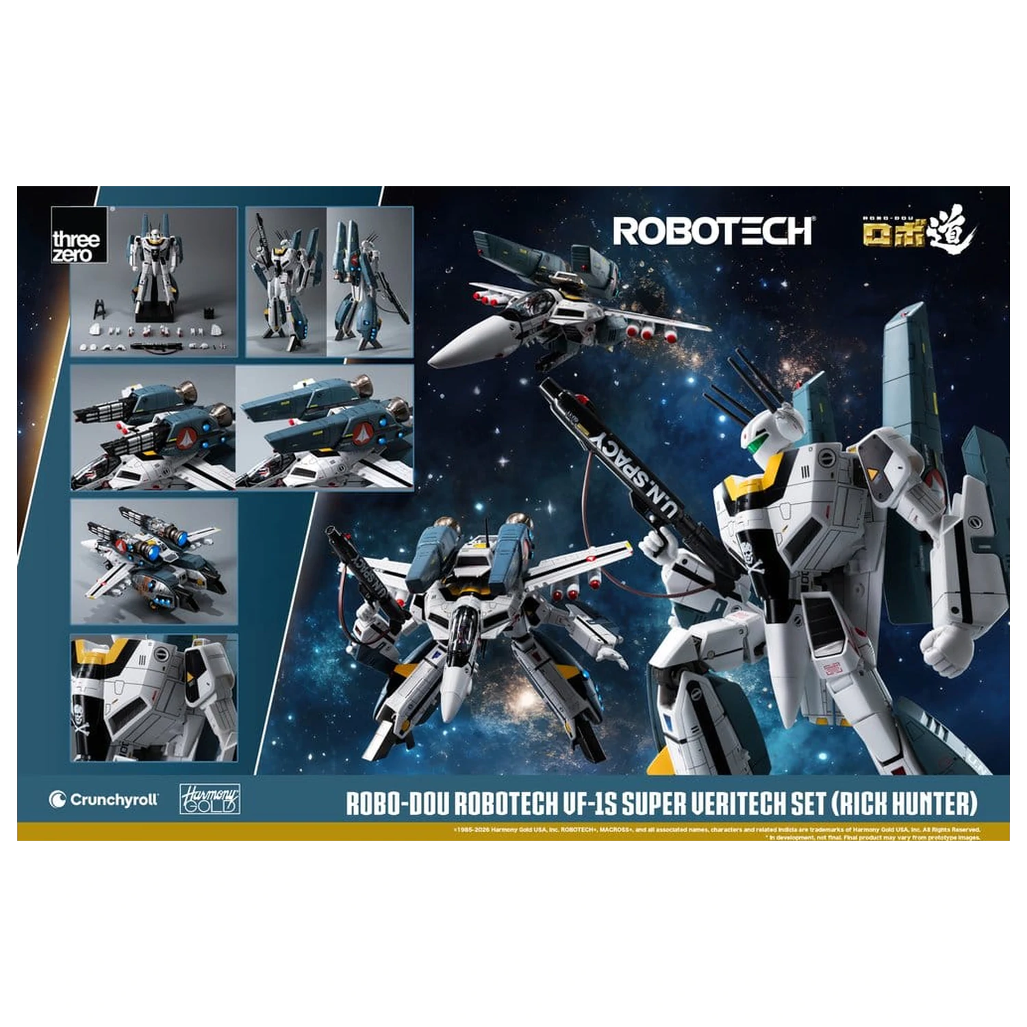 Robotech Robo-Dou akcijska figura VF-1S Super Veritech Set (Rick Hunter) 20 cm fotografija izdelka