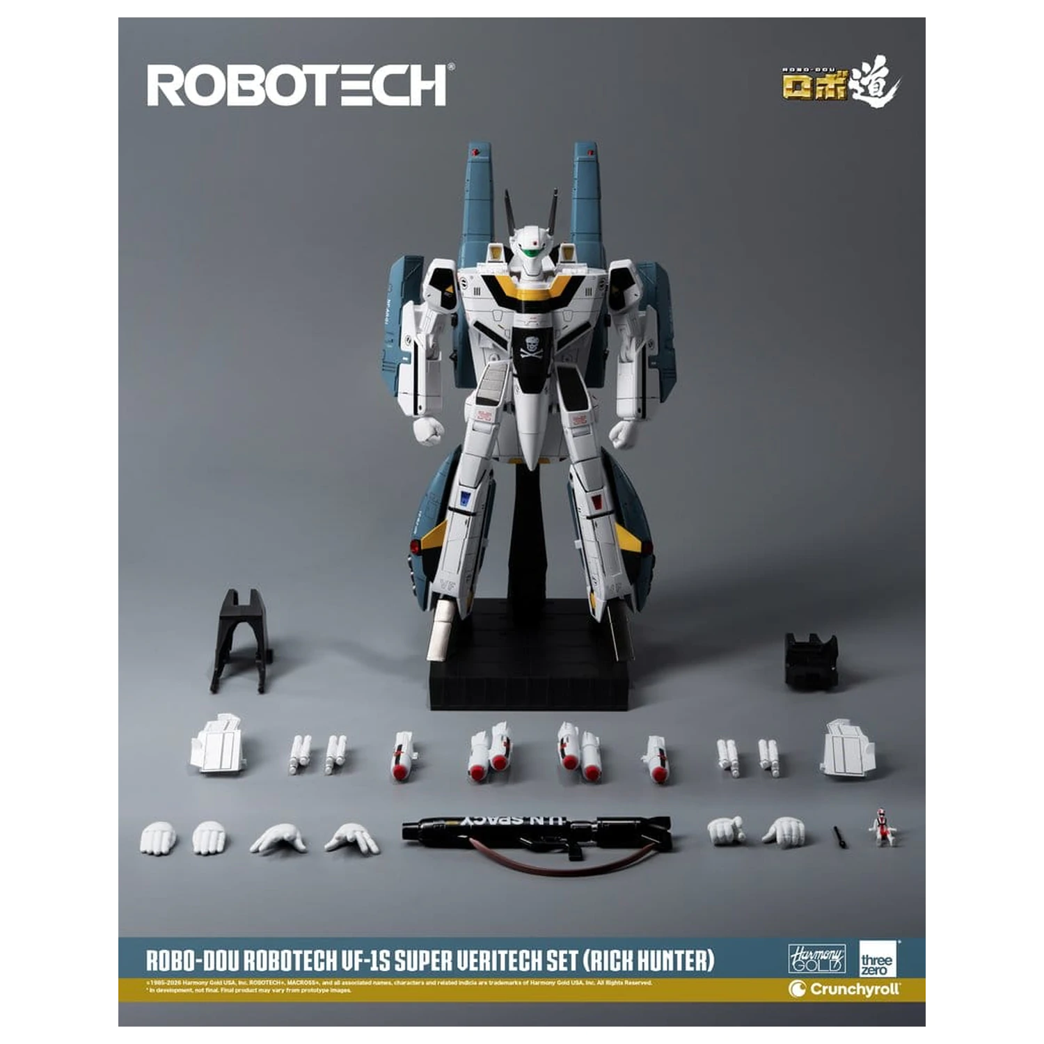 Robotech Robo-Dou akcijska figura VF-1S Super Veritech Set (Rick Hunter) 20 cm fotografija izdelka