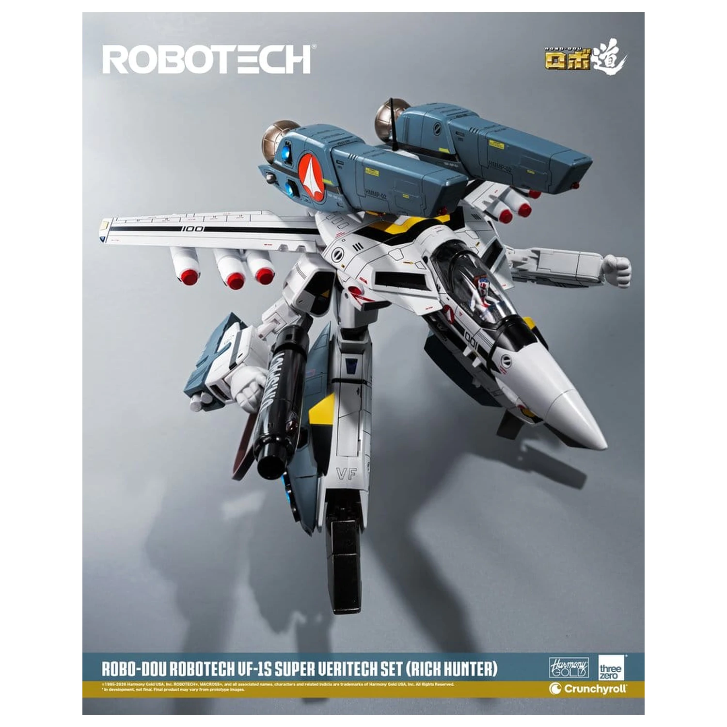 Robotech Robo-Dou akcijska figura VF-1S Super Veritech Set (Rick Hunter) 20 cm fotografija izdelka