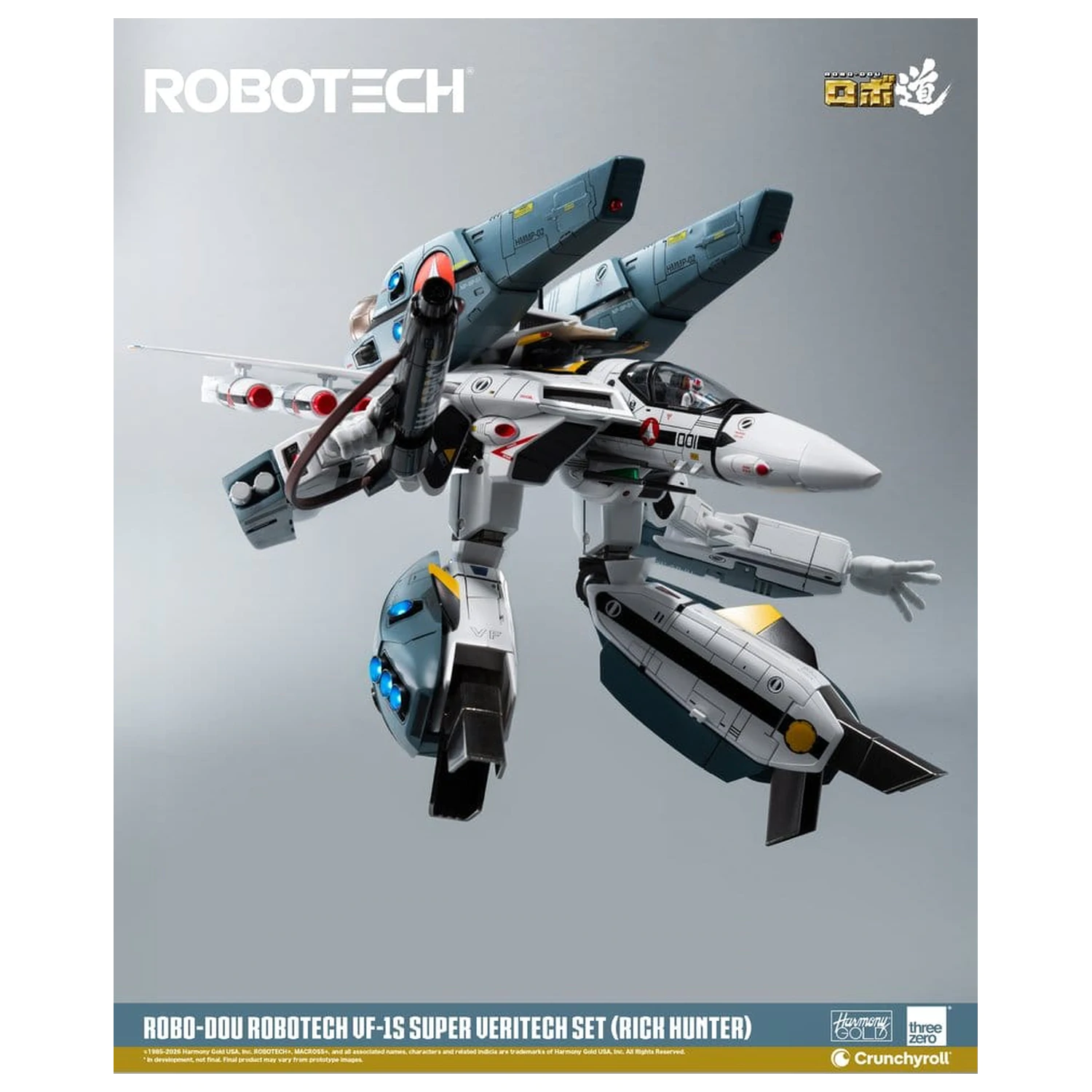 Robotech Robo-Dou akcijska figura VF-1S Super Veritech Set (Rick Hunter) 20 cm fotografija izdelka